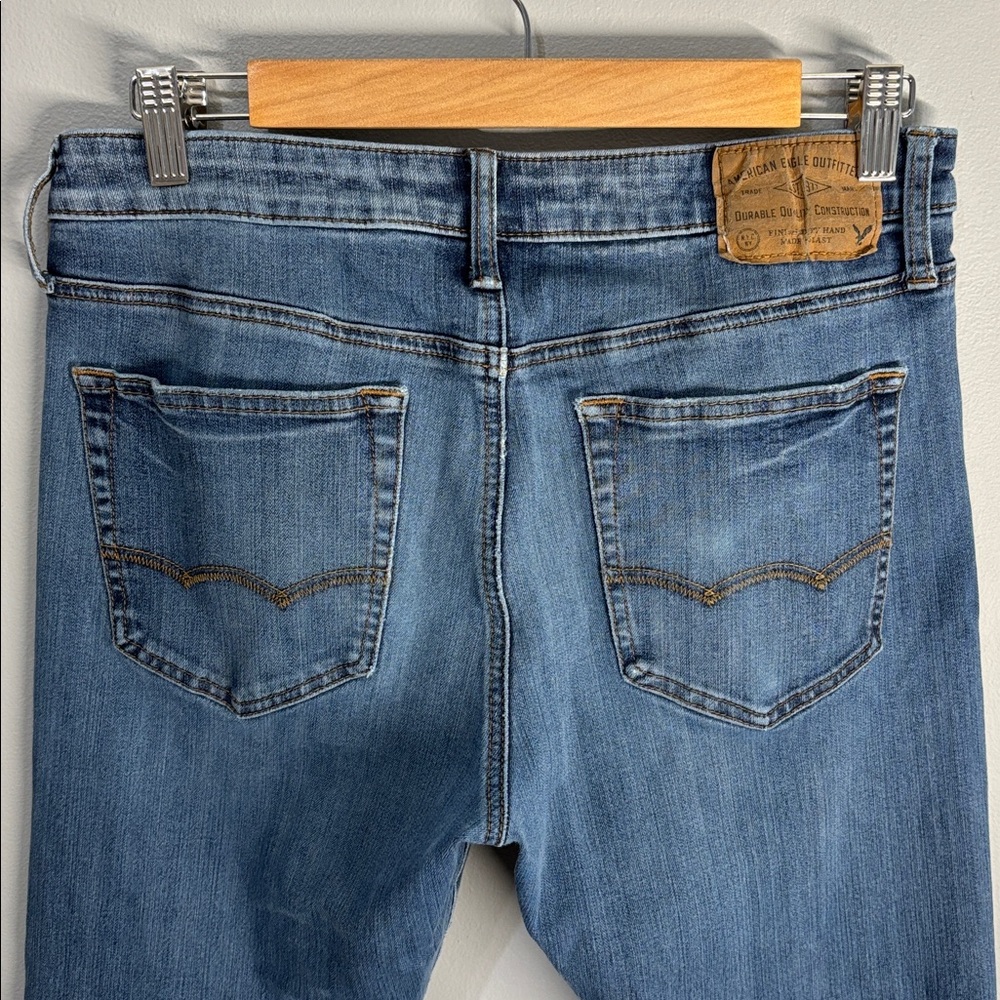 American Eagle jeans Men's Light Blue slim 360° Extreme Flex Jeans - Picture 9 of 12